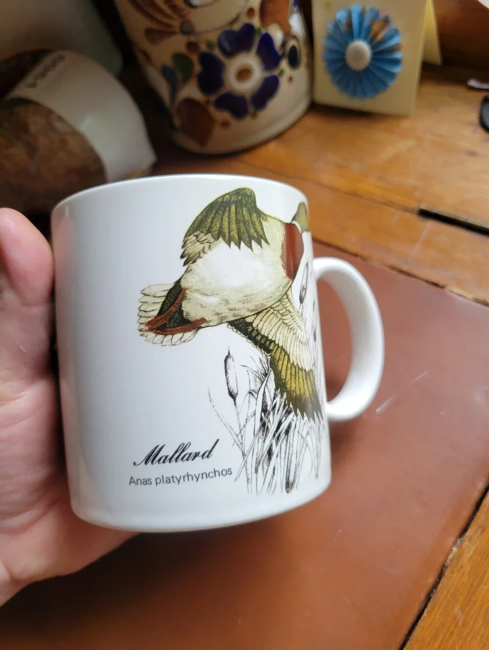 vintage Otagiri stoneware mug mallard duck pair, 4